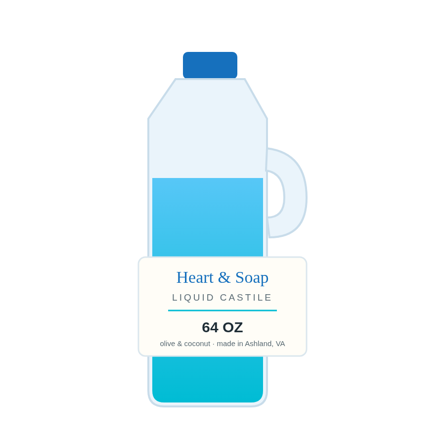 Liquid Castile Soap — 64 oz